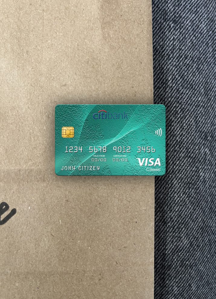 Download Kenya Citibank visa classic card photolook front Photoshop template